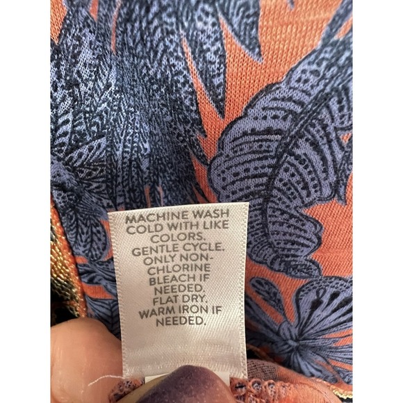 J. Jill Boho Floral Embroidered V-Neck 3/4 Sleeve Tunic Top Women's Size Small - Picture 13 of 13